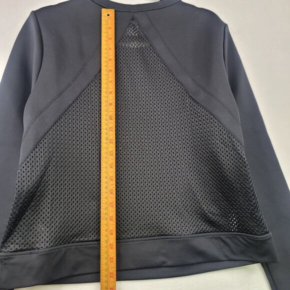 Fabletics Black Mesh Neoprene Panel Long Sleeve Sweatshirt XL Athletic Top - Picture 10 of 11